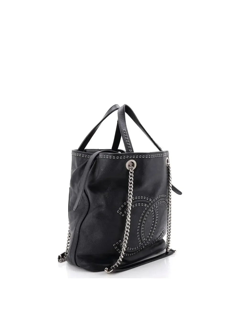 Chanel Coco Eyelets Shopping Tote #343124C28B